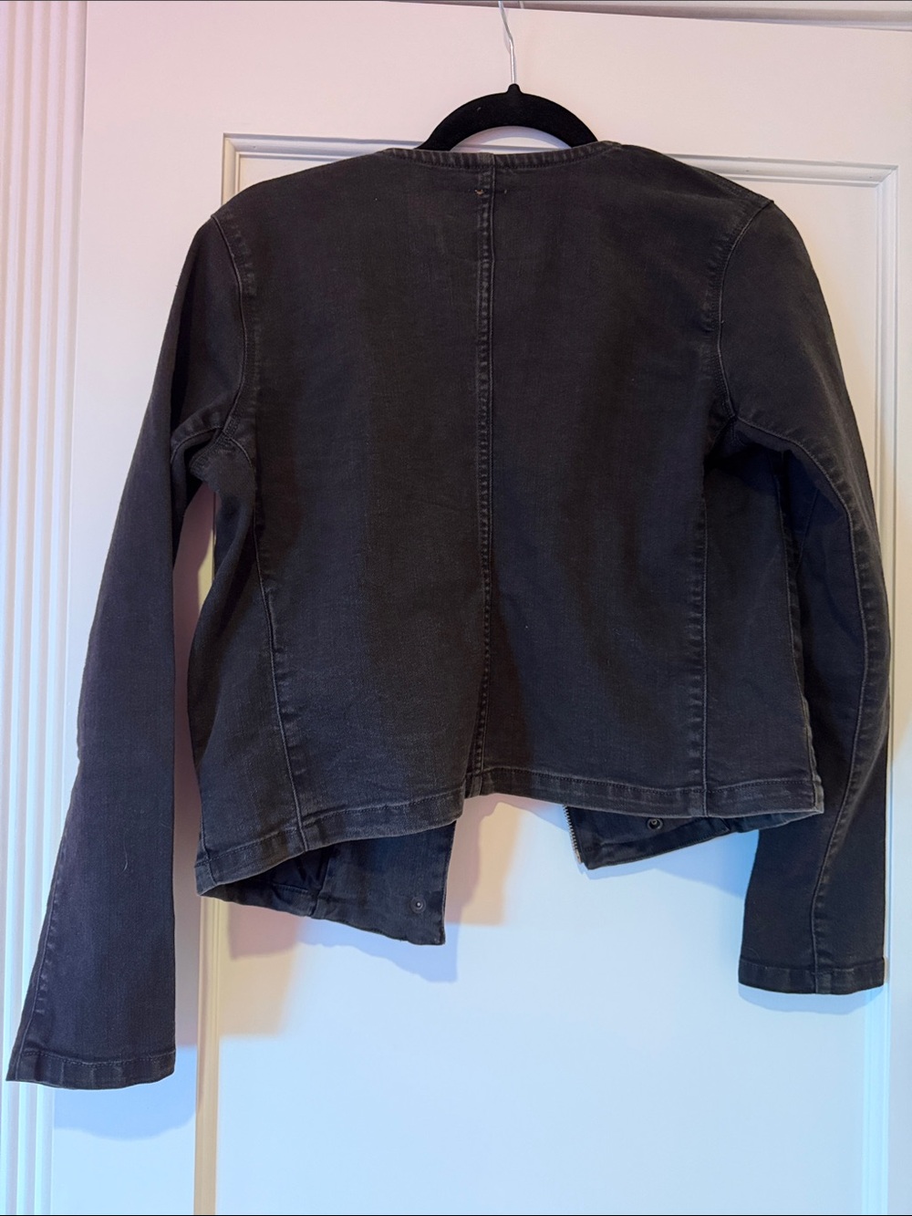 Levi’s Drk Gray/Black Denim Moto Jacket - Picture 2 of 3